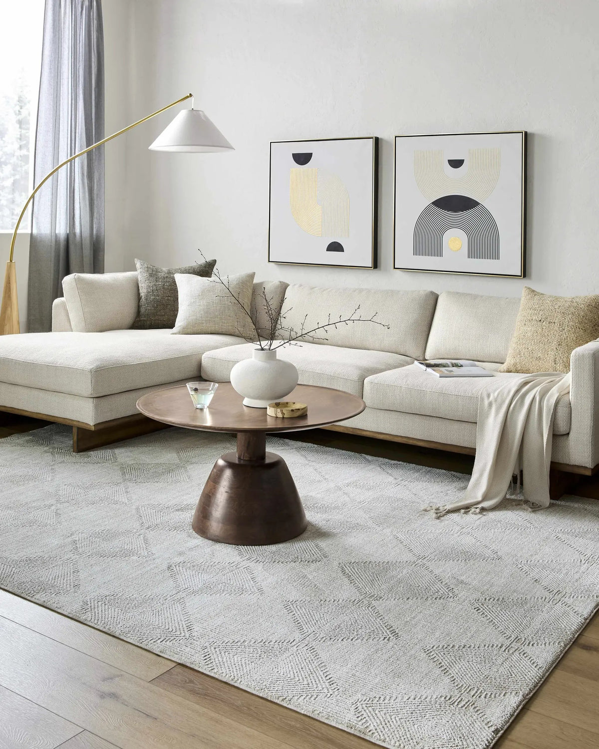 Dekan Area Rug, installed in a room