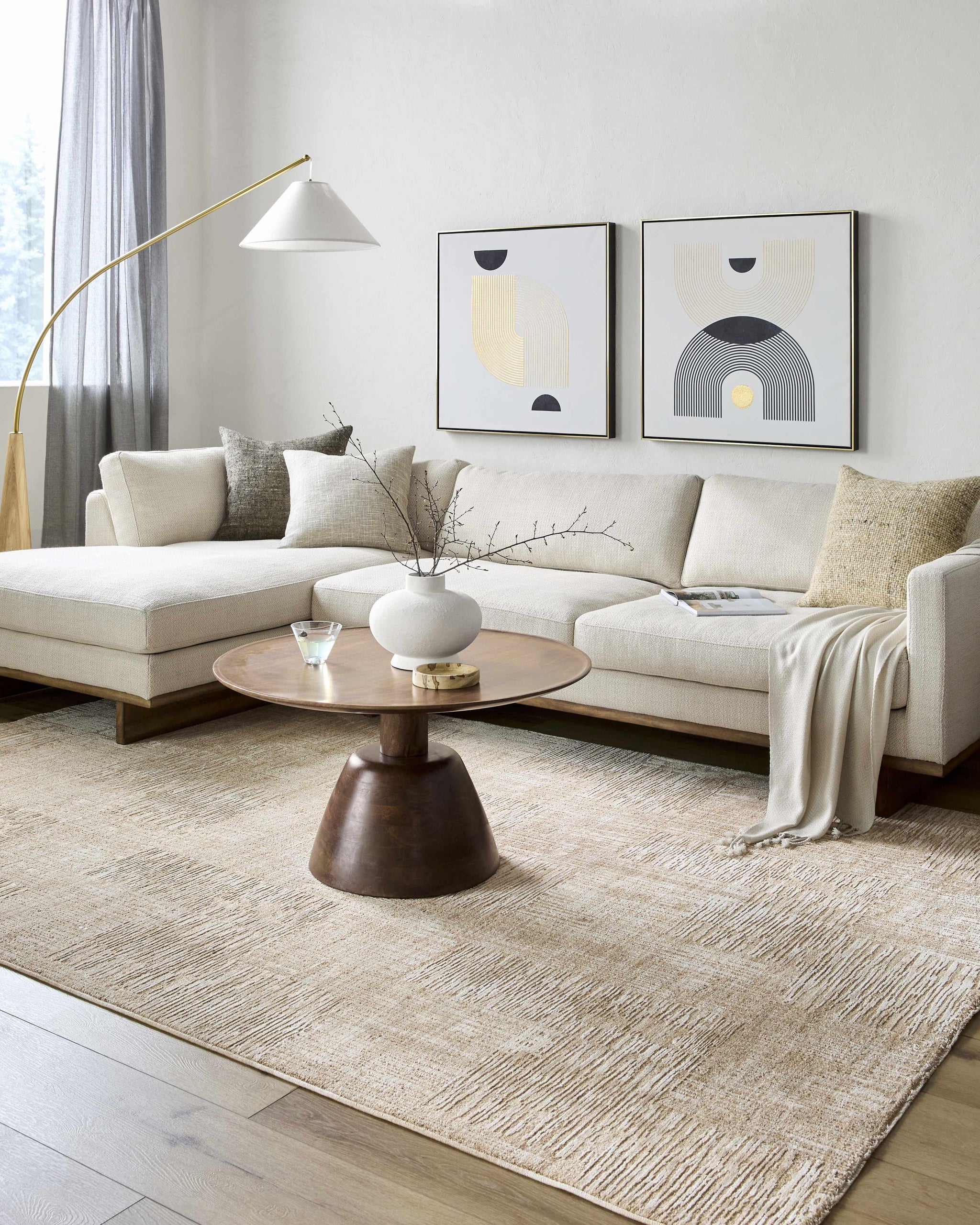 Goren Beige Area Rug by Boutique Rugs