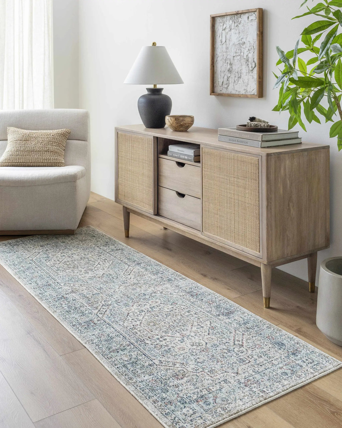 Kalei Beige & Blue Area Rug - Clearance, installed in a room 2