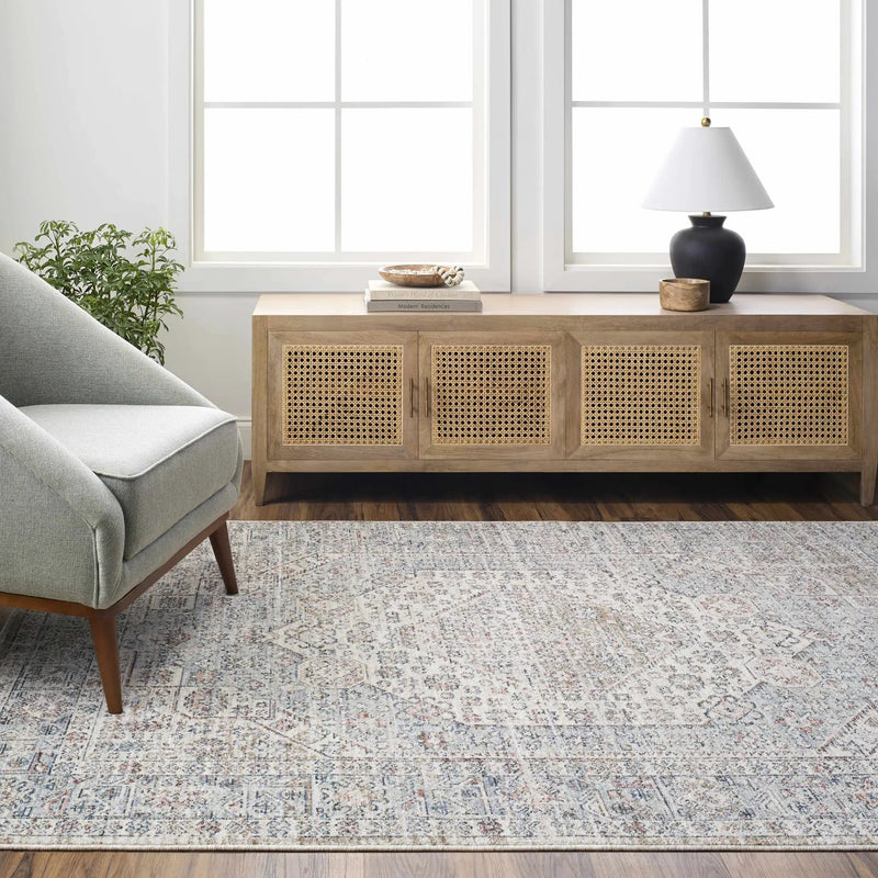 Kalei Beige & Blue Area Rug - Clearance by Boutique Rugs
