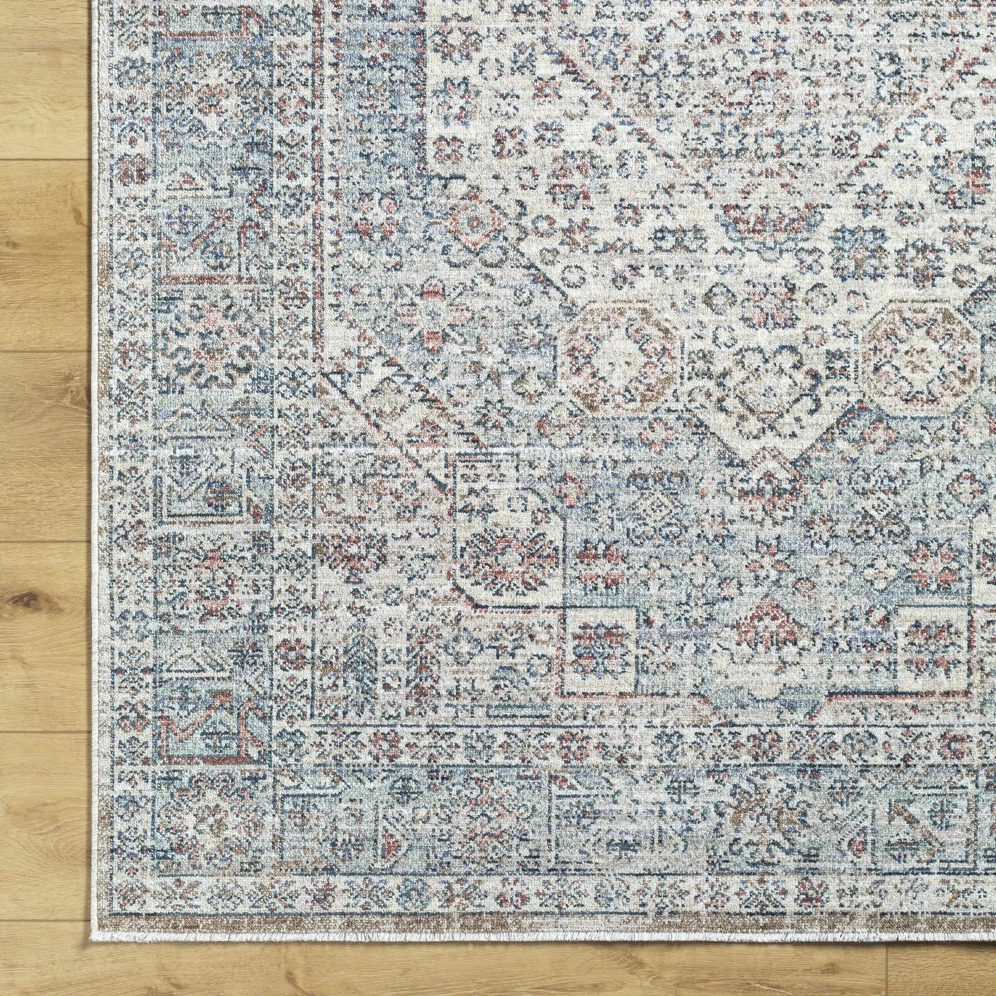 Kalei Beige & Blue Area Rug - Clearance by Boutique Rugs