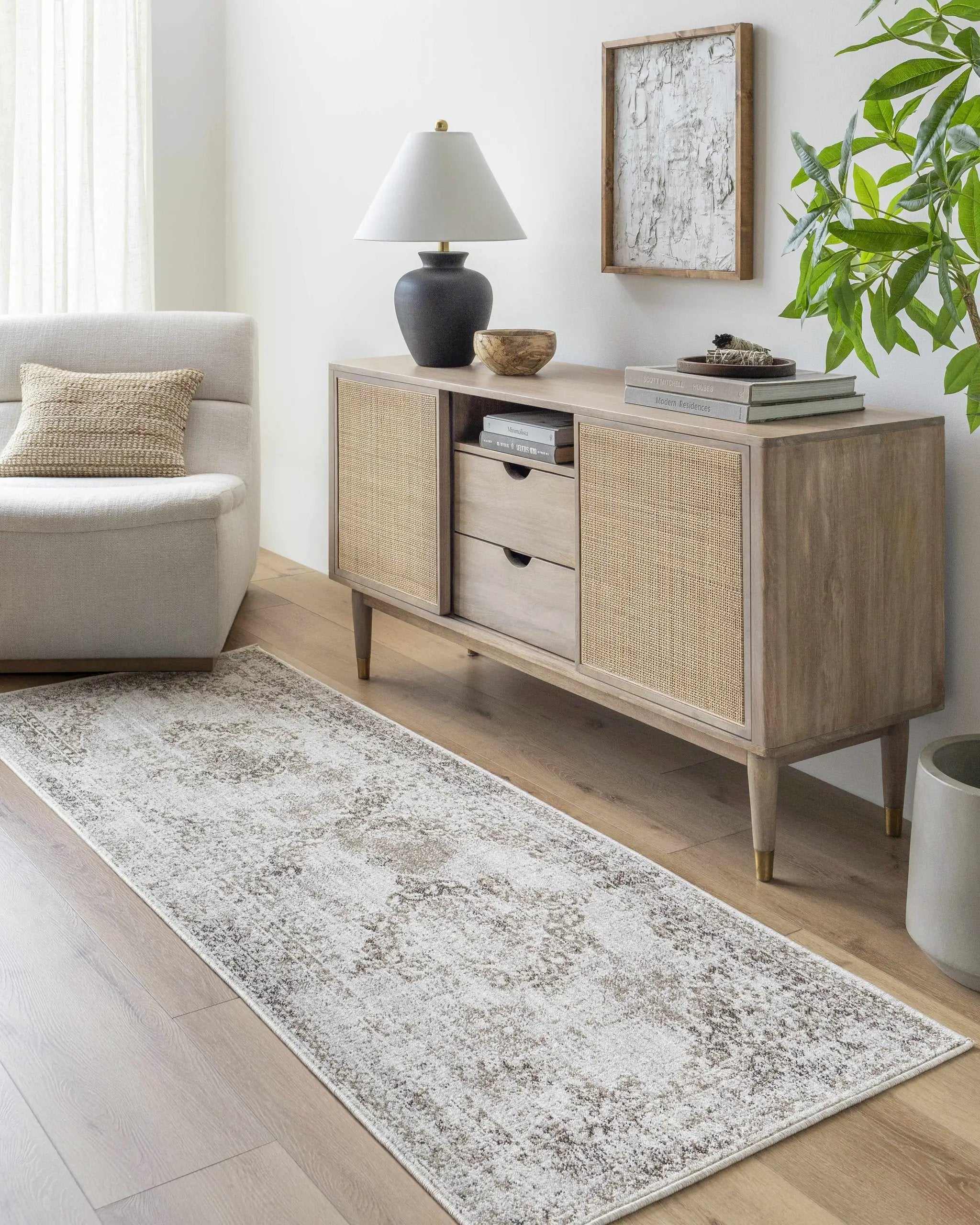 Kosta Beige Medallion Area Rug - Clearance by Boutique Rugs