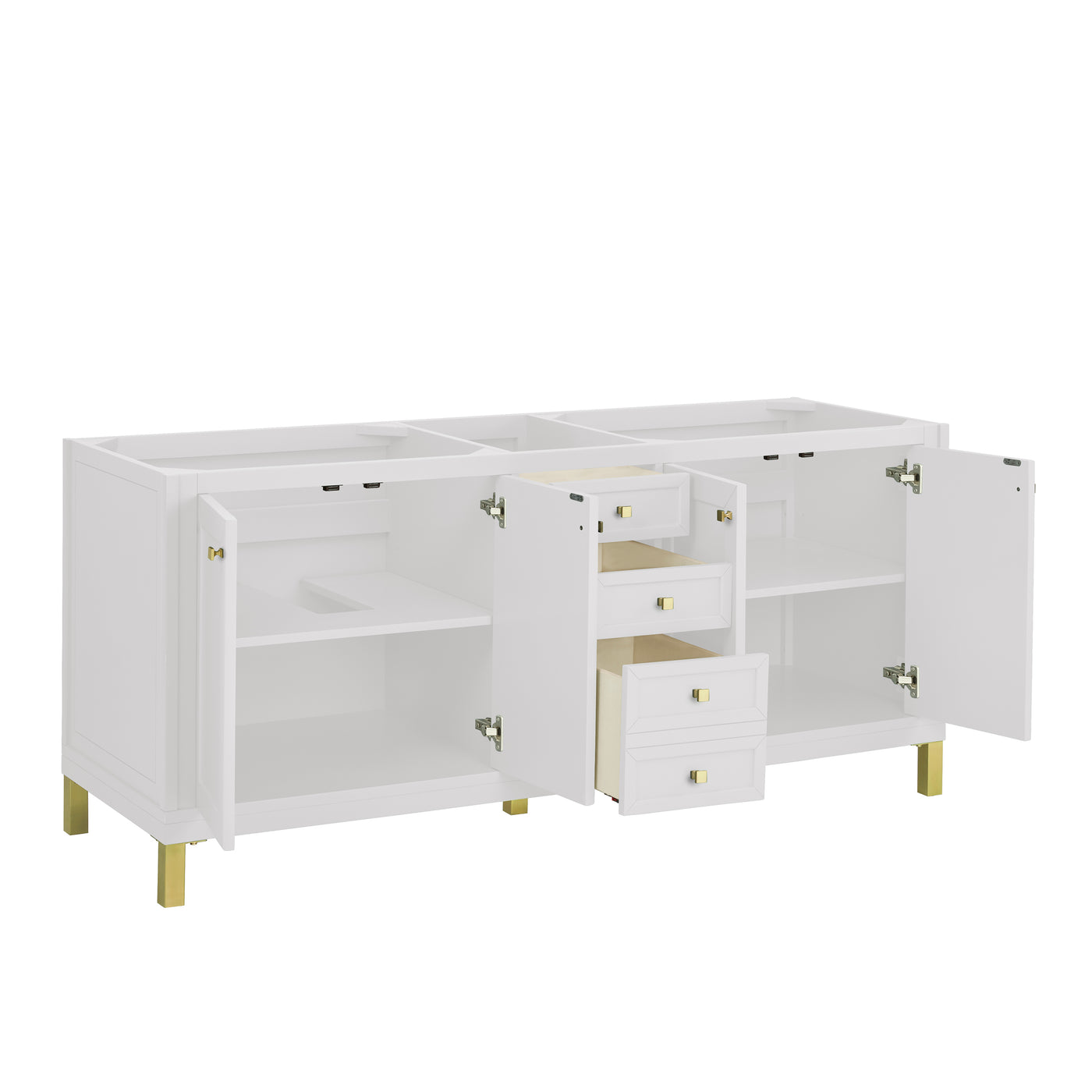 James Martin Chicago 72" Double Bathroom Vanity, Glossy White, view 24
