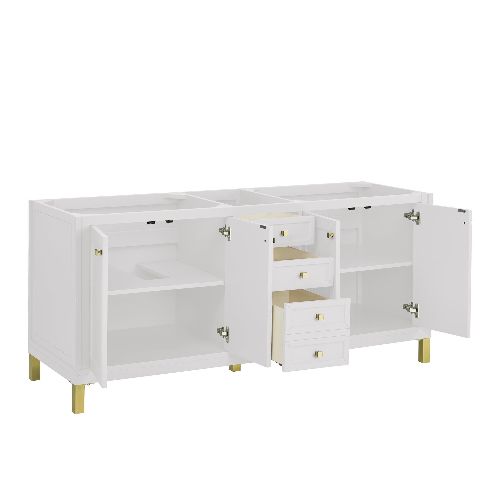 James Martin Chicago 72" Double Bathroom Vanity, Glossy White, view 24
