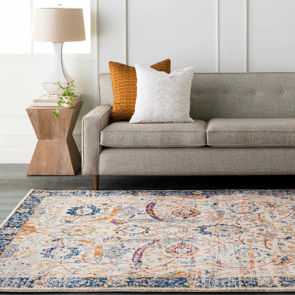 Smyrna Area Rug, installed in a room 2