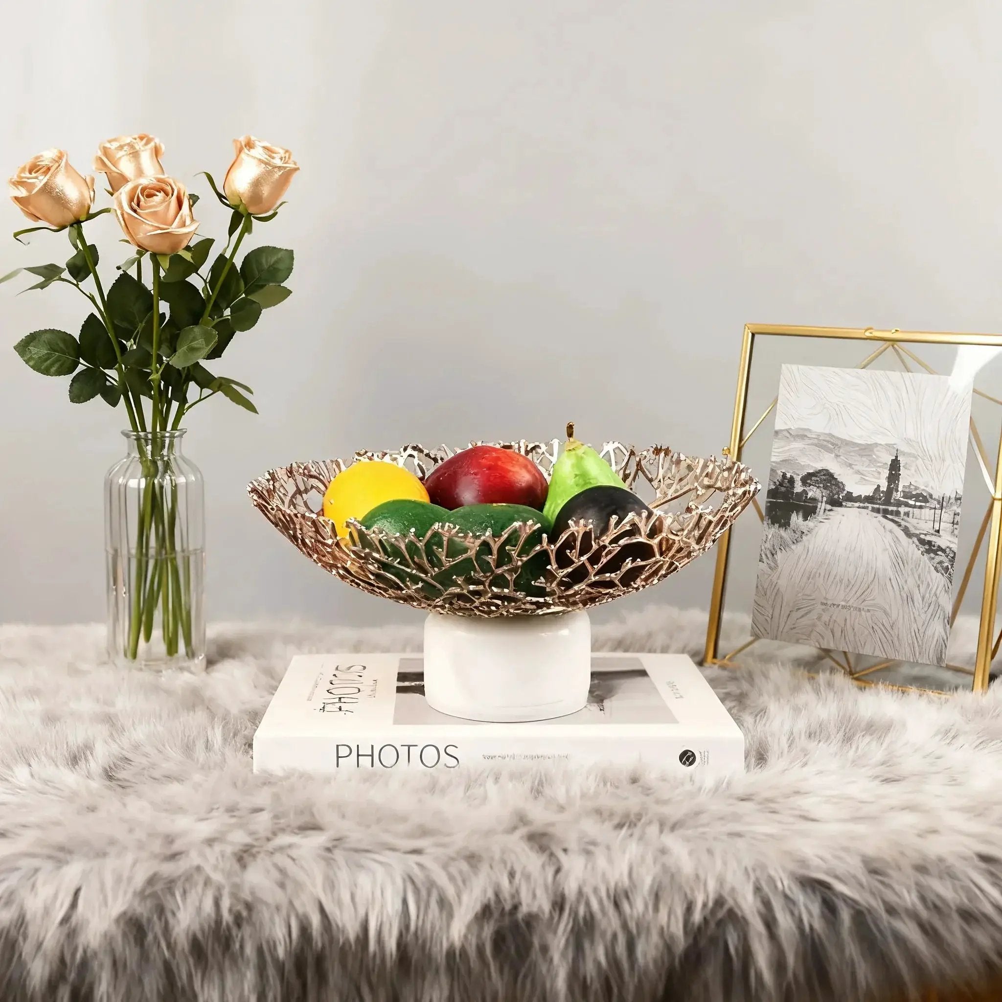 Snack Tray - Luxury Ceramic White by House Of Avana