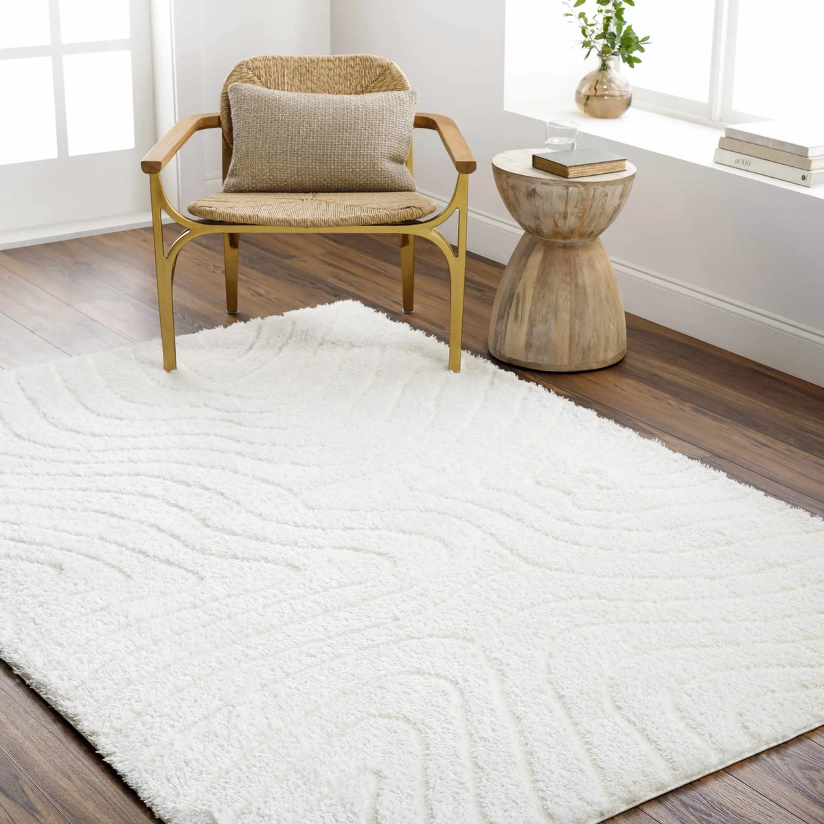 Kanga Area Rug, installed in a room