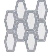 Snow White, Allure Multi Finish Lincoln Marble Mosaics 10 1/4x12 13/16