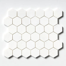 Snow White Polished Hexagon 2- 0.86 Temp