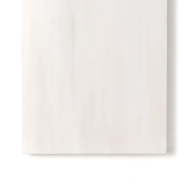 Snow White Polished Marble Tiles 4x12 closeup 3