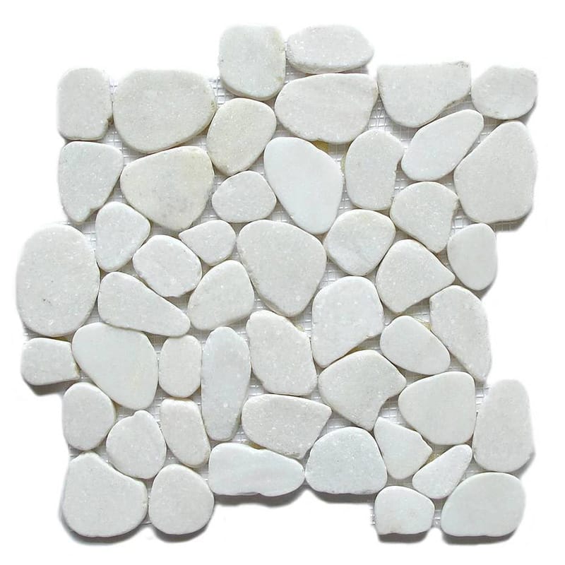 Snowflake Natural Pebble Mosaics 12x12 Pebble Natural 12x12 Mosaics