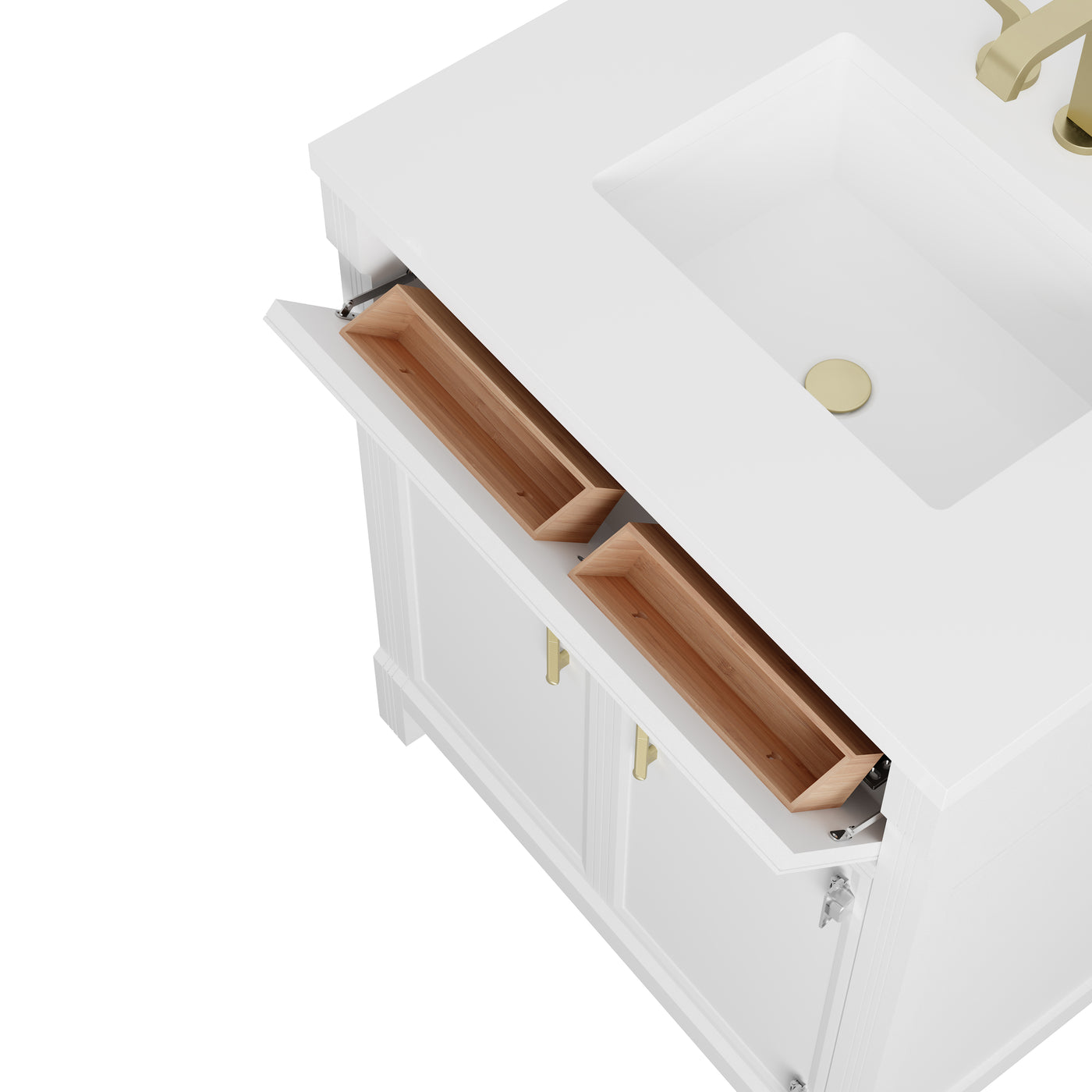 James Martin Bellshire 30" Single Bathroom Vanity, Bright White, view 37