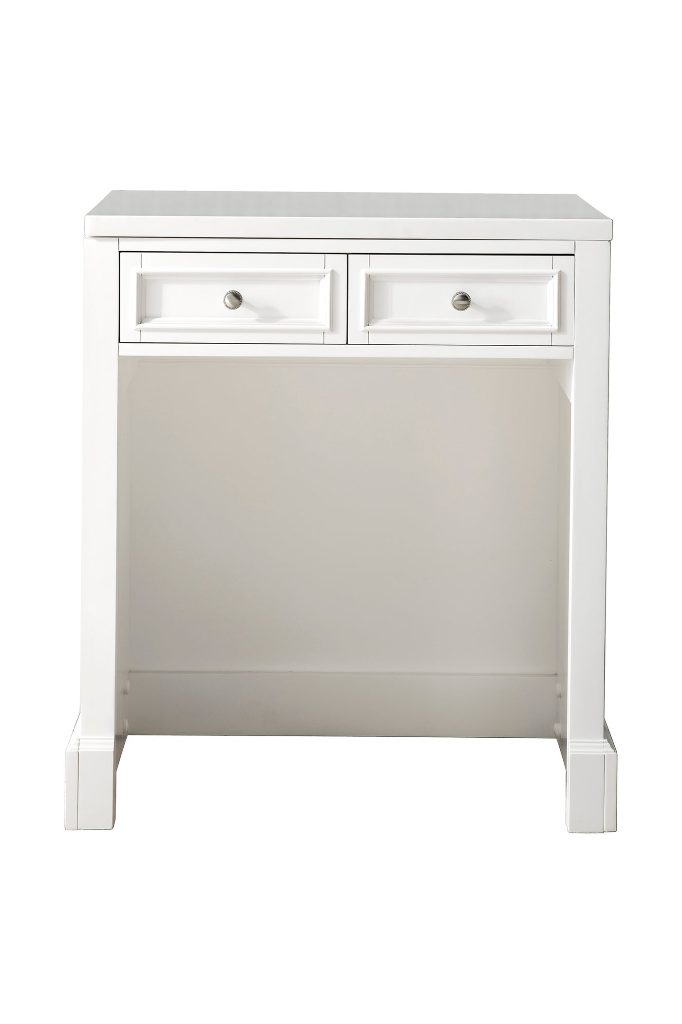 James Martin De Soto 30" Countertop Unit, Bright White with White Zeus countertop