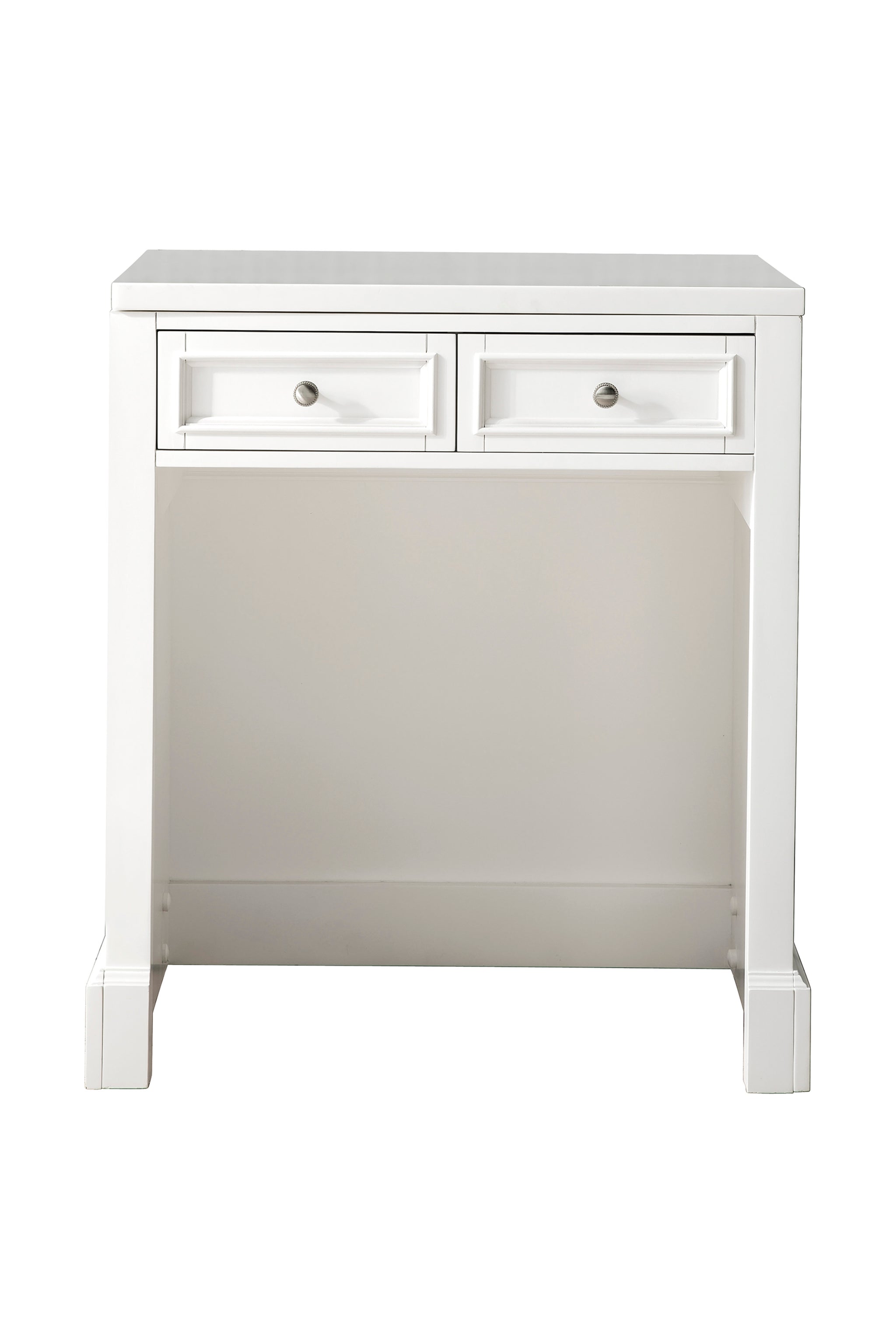 James Martin De Soto 30" Countertop Unit, Bright White with White Zeus countertop