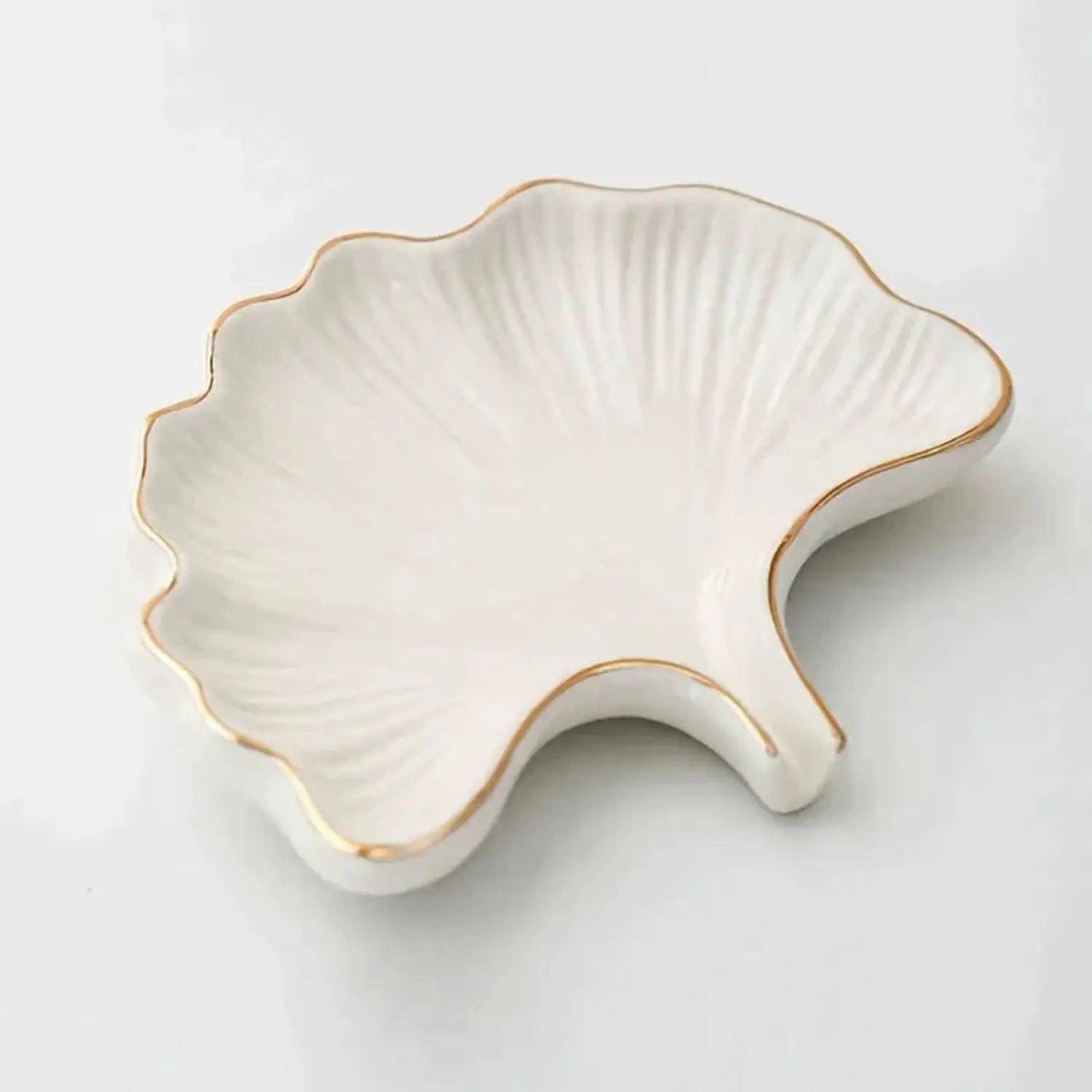 Soap Dish - Ceramic Golden Leaf by House Of Avana