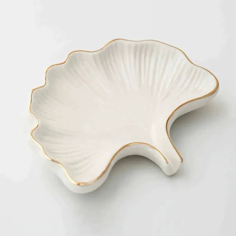 Soap Dish - Ceramic Golden Leaf by House Of Avana