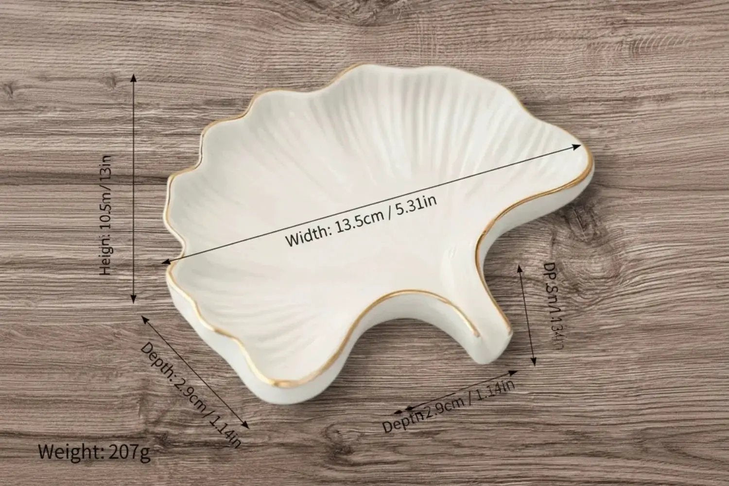 Soap Dish - Ceramic Golden Leaf by House Of Avana