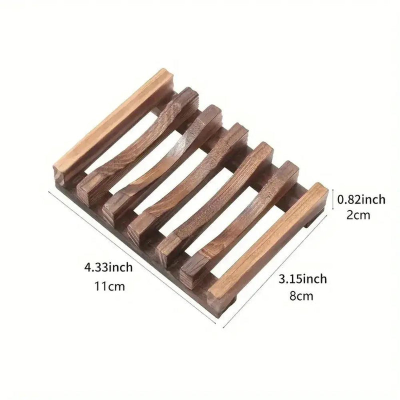 Soap Dish - Self Draining Wooden by House Of Avana