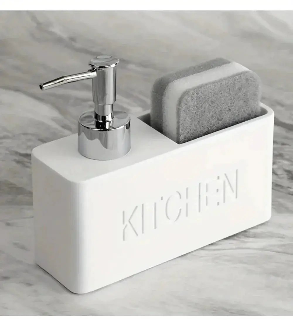 Soap Dispenser - Freestanding White Ceramic by House Of Avana