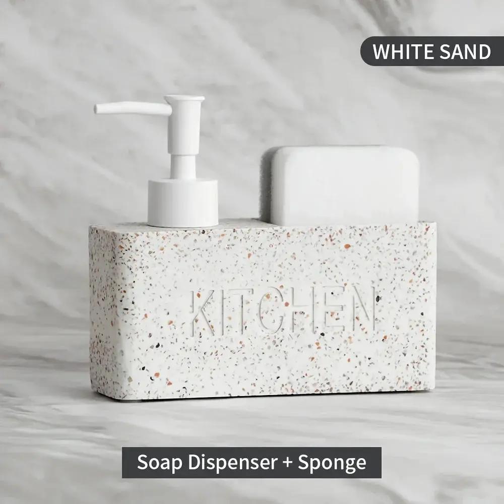 Soap Dispenser - Freestanding White Ceramic by House Of Avana