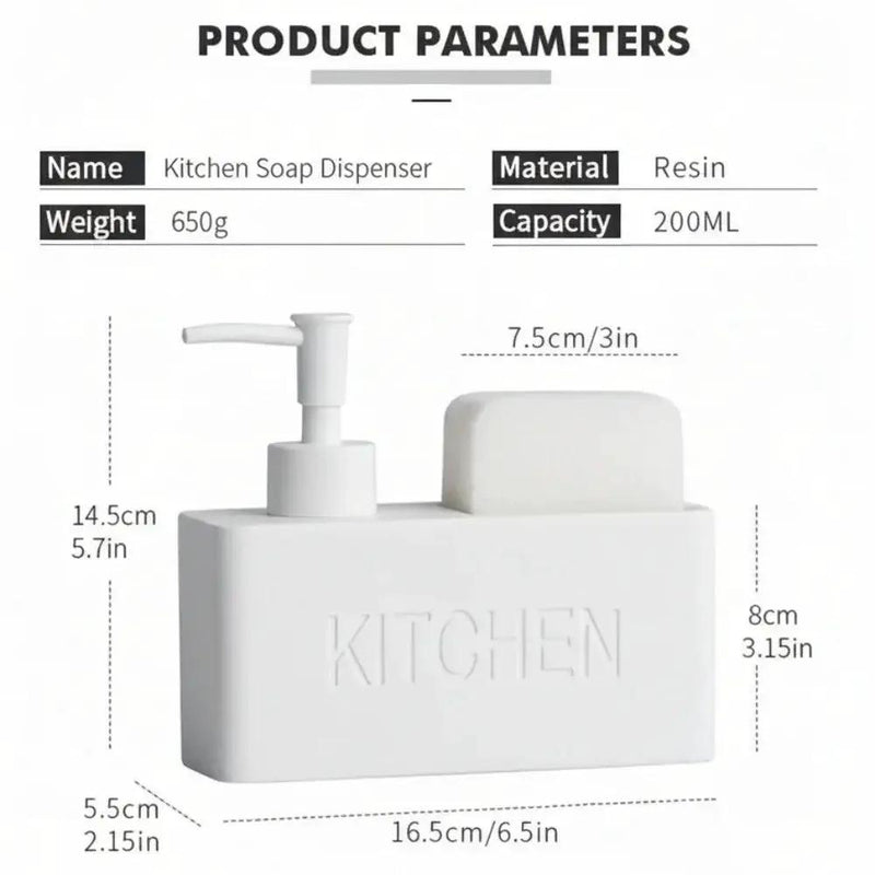 Soap Dispenser - Freestanding White Ceramic by House Of Avana