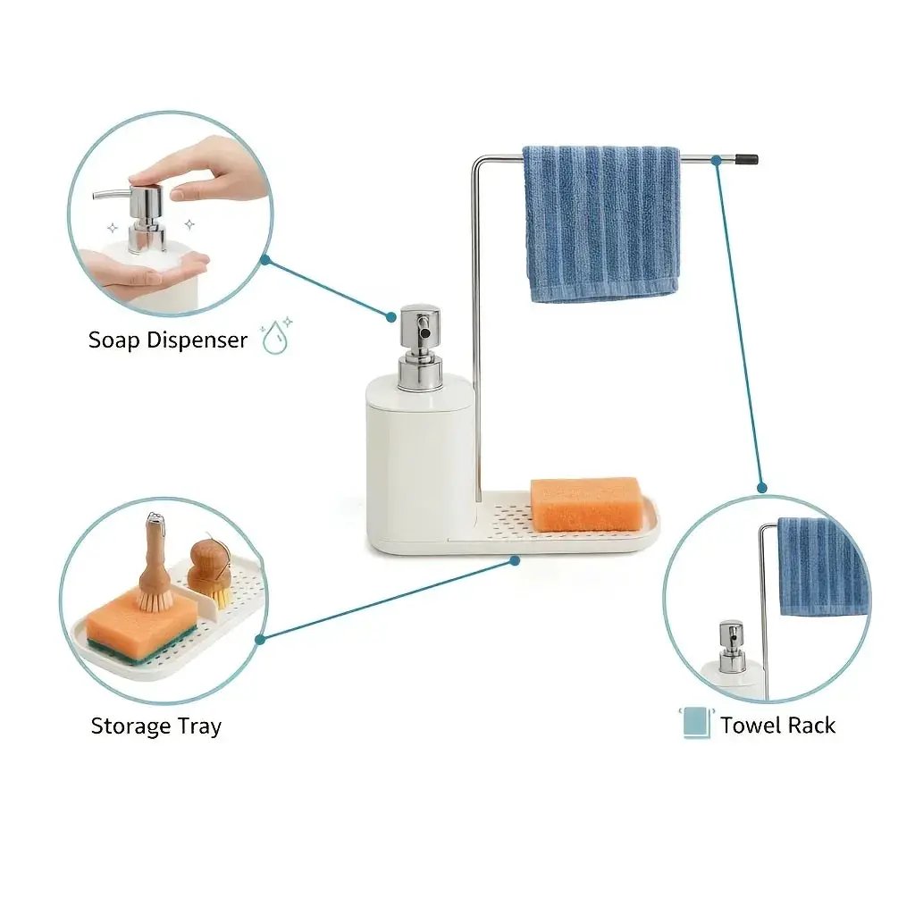 Soap Dispenser - Multifunctional Kitchen Storage by House Of Avana