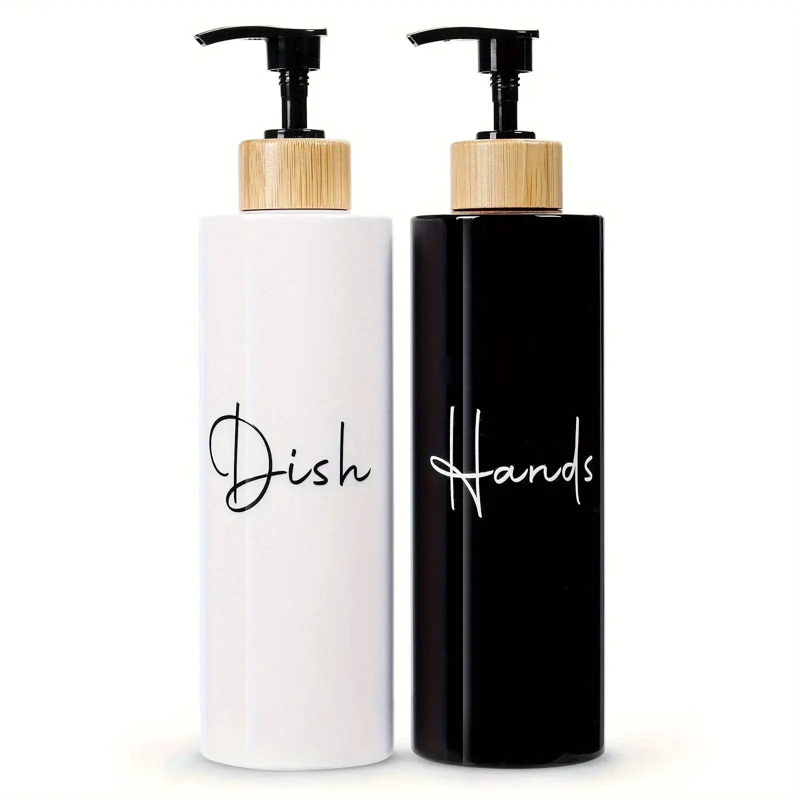 Soap Dispenser - Refillable Black Plastic by House Of Avana