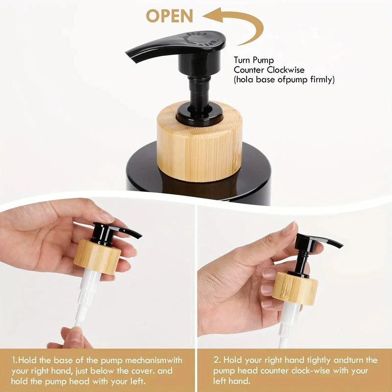 Soap Dispenser - Refillable Black Plastic by House Of Avana