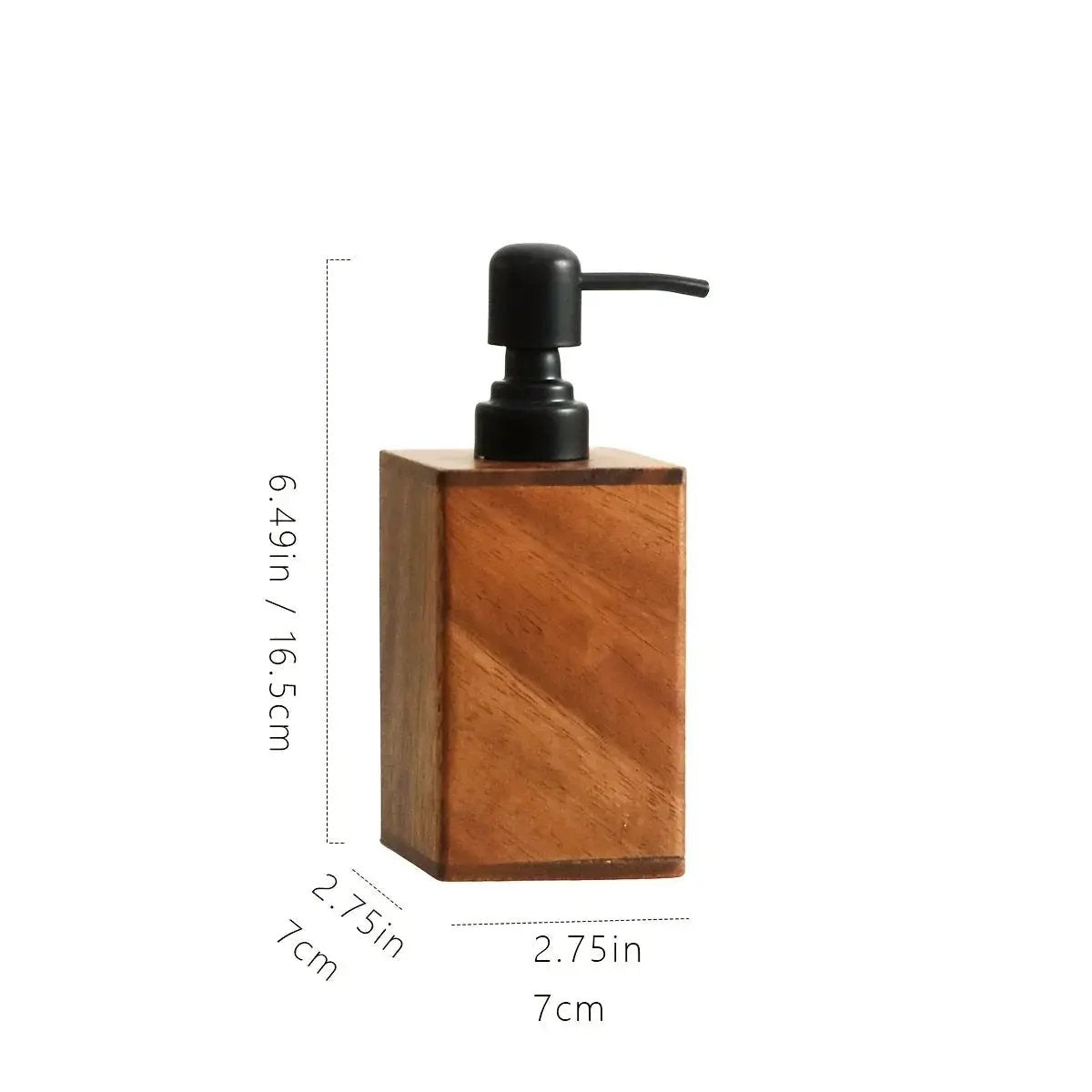 Soap Dispenser - Stainless Steel Wooden 6.76oz by House Of Avana