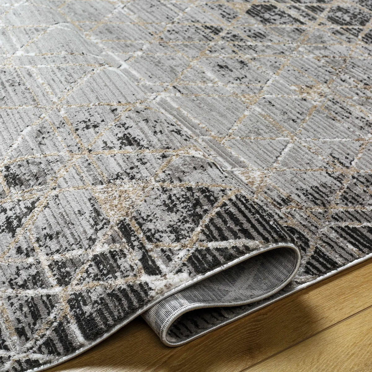 Luol Gray Area Rug - Clearance, detail