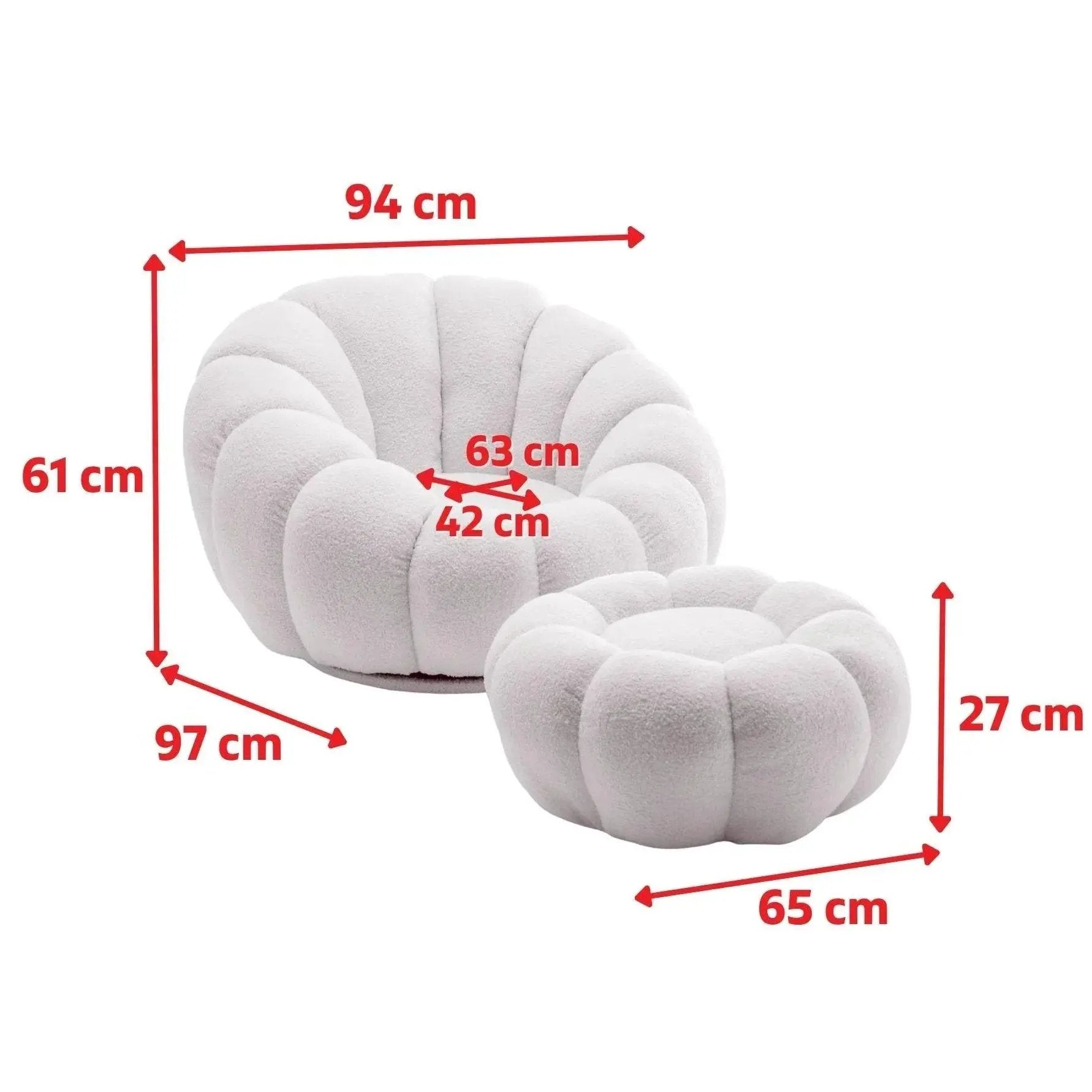 Sofa - 360 Swivel White by House Of Avana