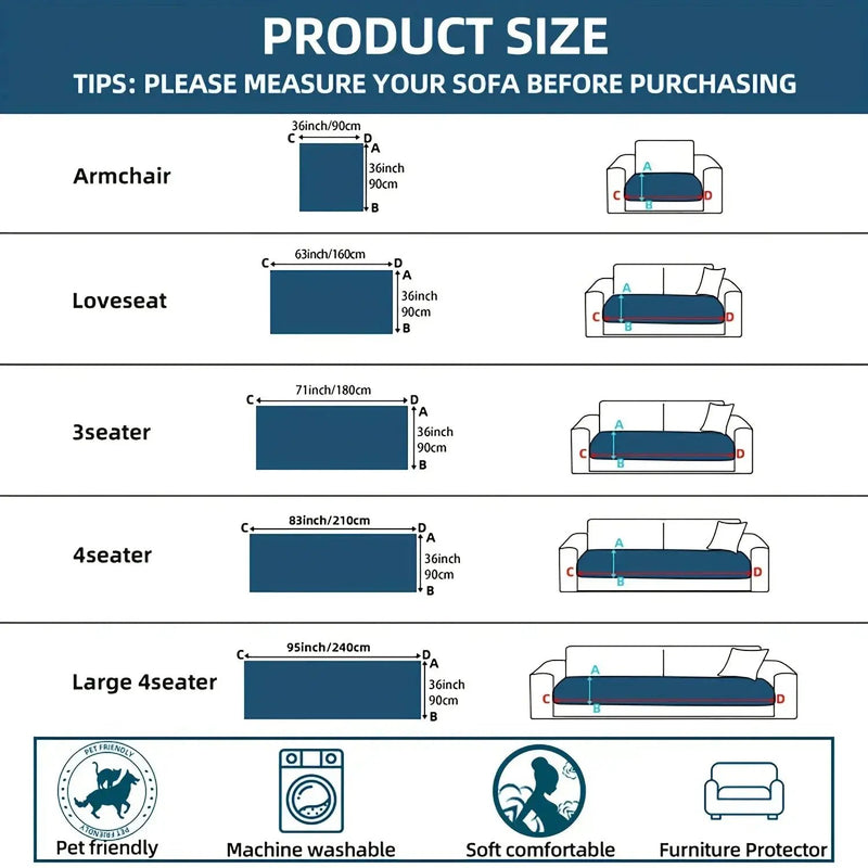 Sofa Cushion - Non-slip Chenille Geometric Multi-size by House Of Avana