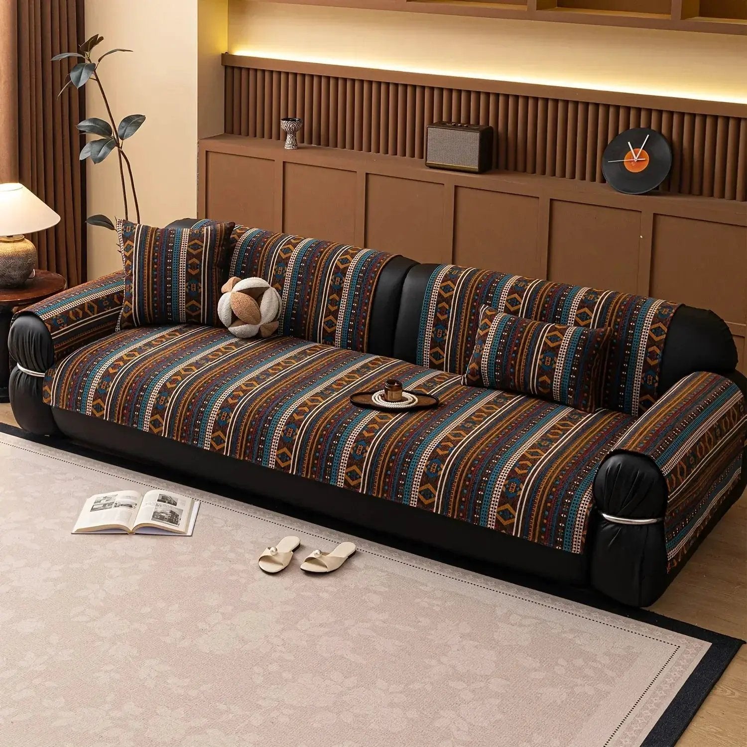 Sofa Cushion - Non-slip Chenille Geometric Multi-size by House Of Avana
