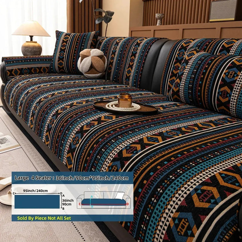 Sofa Cushion - Non-slip Chenille Geometric Multi-size by House Of Avana