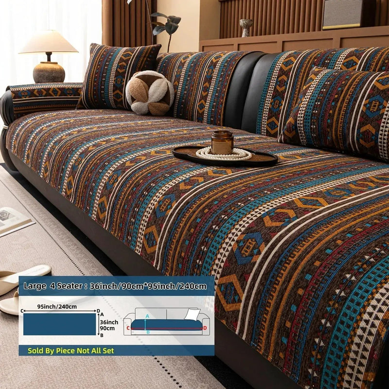 Sofa Cushion - Non-slip Chenille Geometric Multi-size by House Of Avana