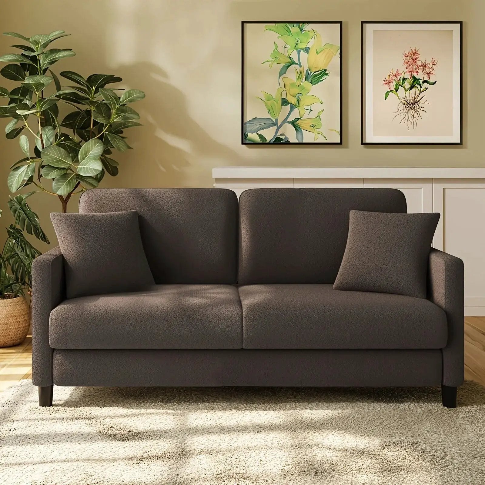 Sofa - Mid-Century White 3-Seater by House Of Avana