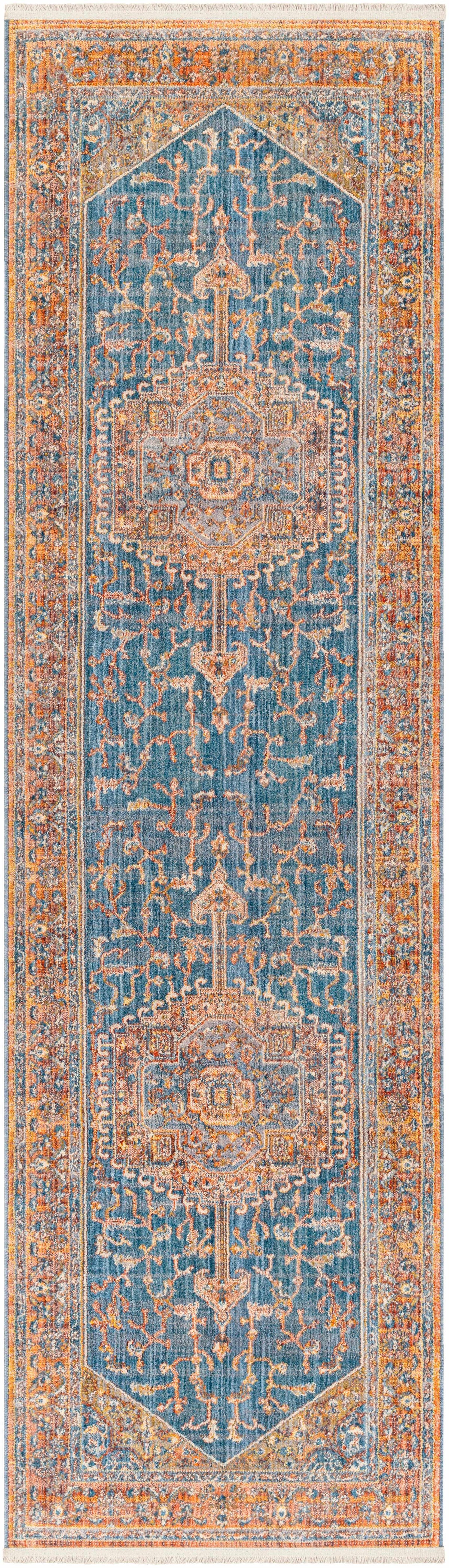 Solana Blue Medallion Area Carpet - Clearance, photo 8 of 9