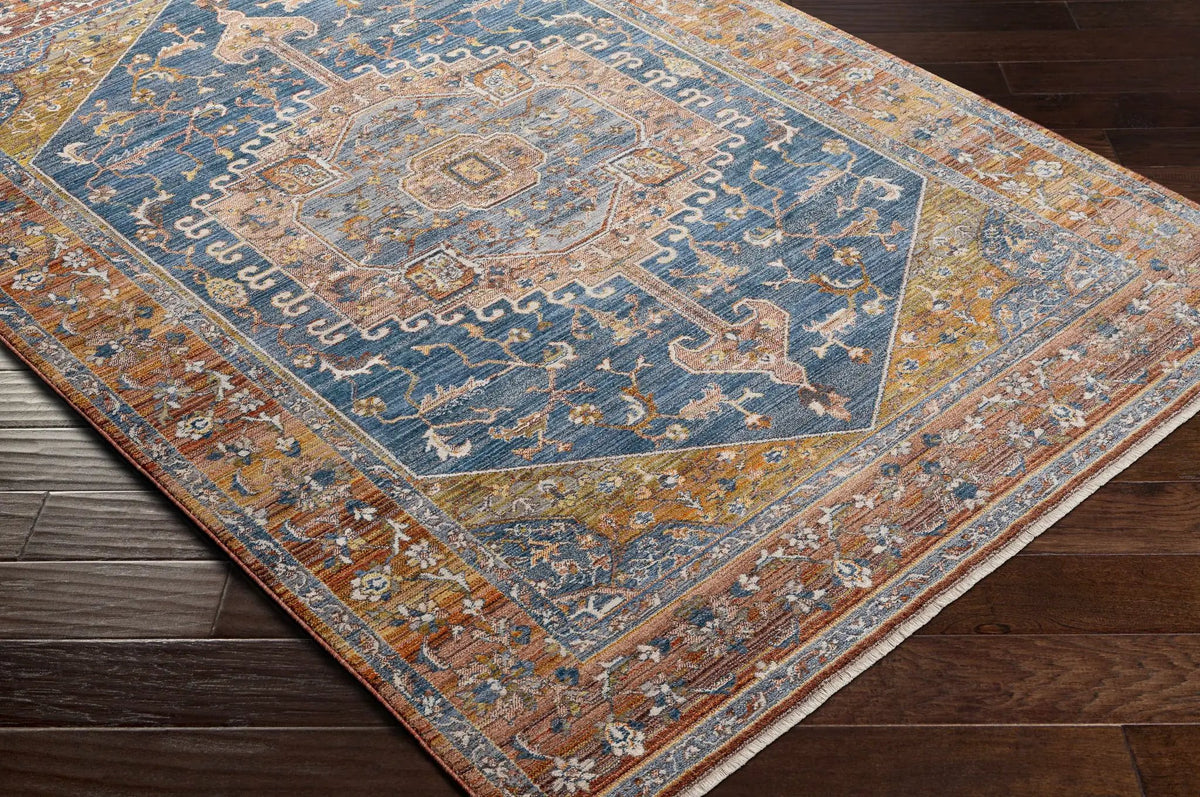 Solana Blue Medallion Area Carpet - Clearance, photo 3 of 9