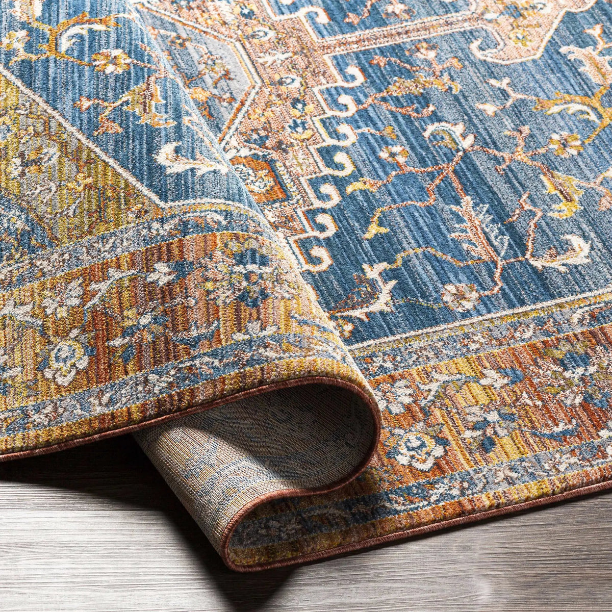 Solana Blue Medallion Area Carpet - Clearance, photo 5 of 9
