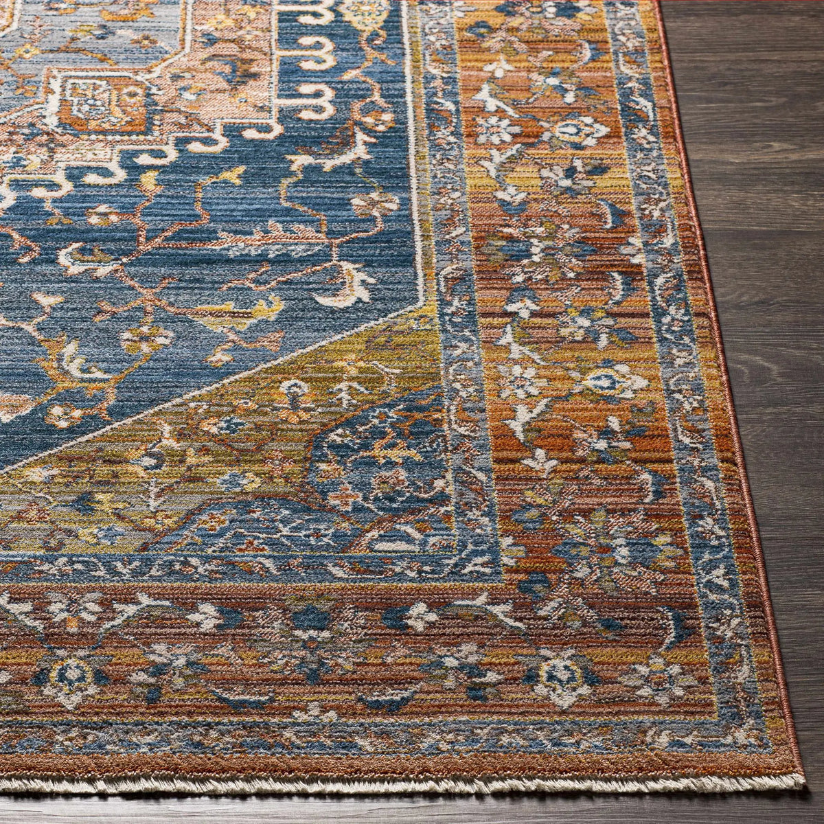 Solana Blue Medallion Area Carpet - Clearance, photo 4 of 9