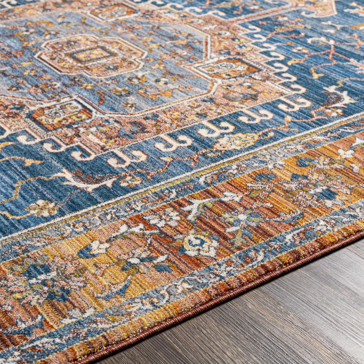 Solana Blue Medallion Area Carpet - Clearance, photo 6 of 9