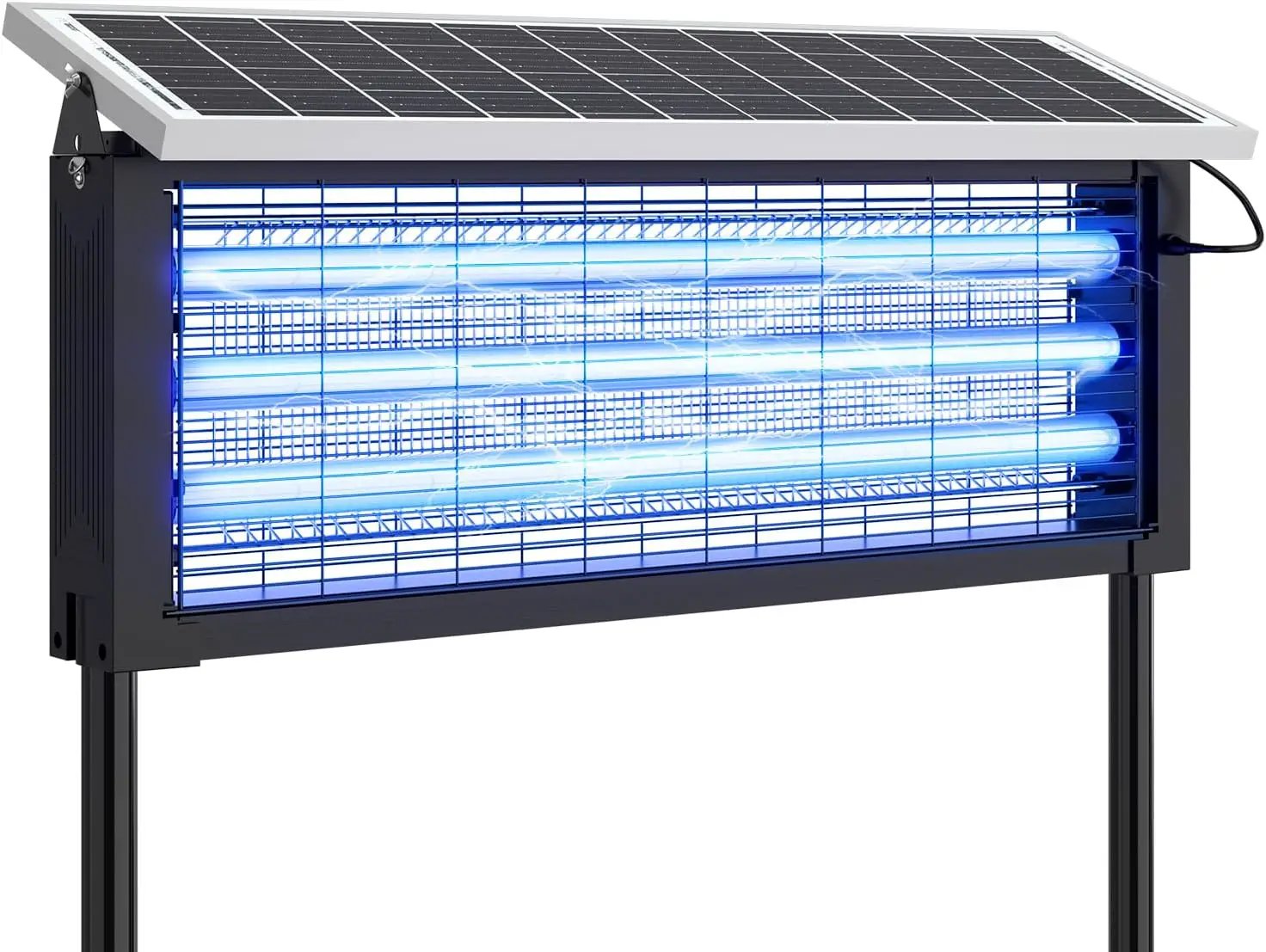 Solar Bug Zapper Outdoor, Wireless Portable Camping Mosquito Zapper 4500V For 3500 Sq.ft with Panel Sensor, Fly Traps with 10FT Extension Cord by Outdoor Solar Outlet