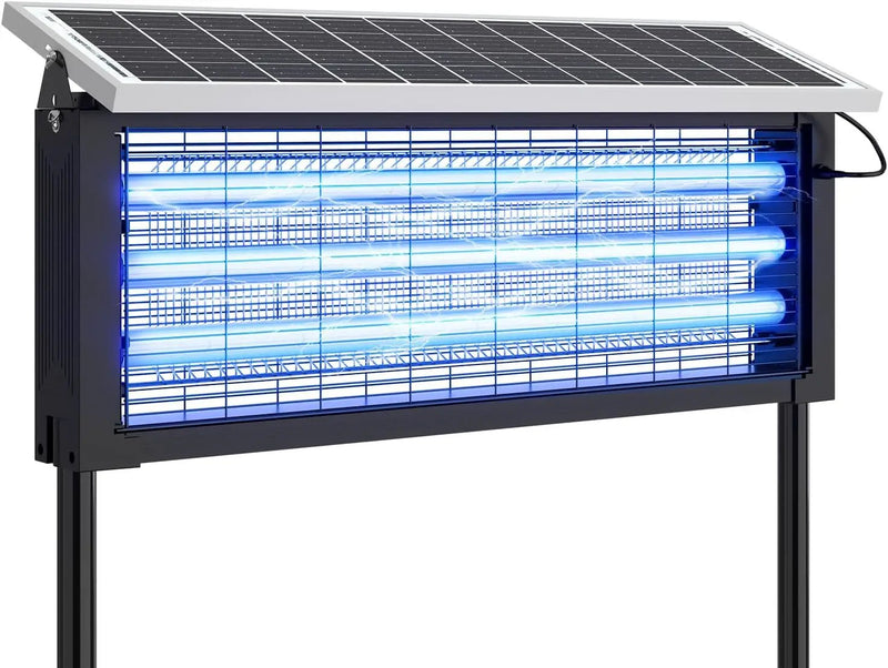 Solar Bug Zapper Outdoor, Wireless Portable Camping Mosquito Zapper 4500V For 3500 Sq.ft with Panel Sensor, Fly Traps with 10FT Extension Cord by Outdoor Solar Outlet