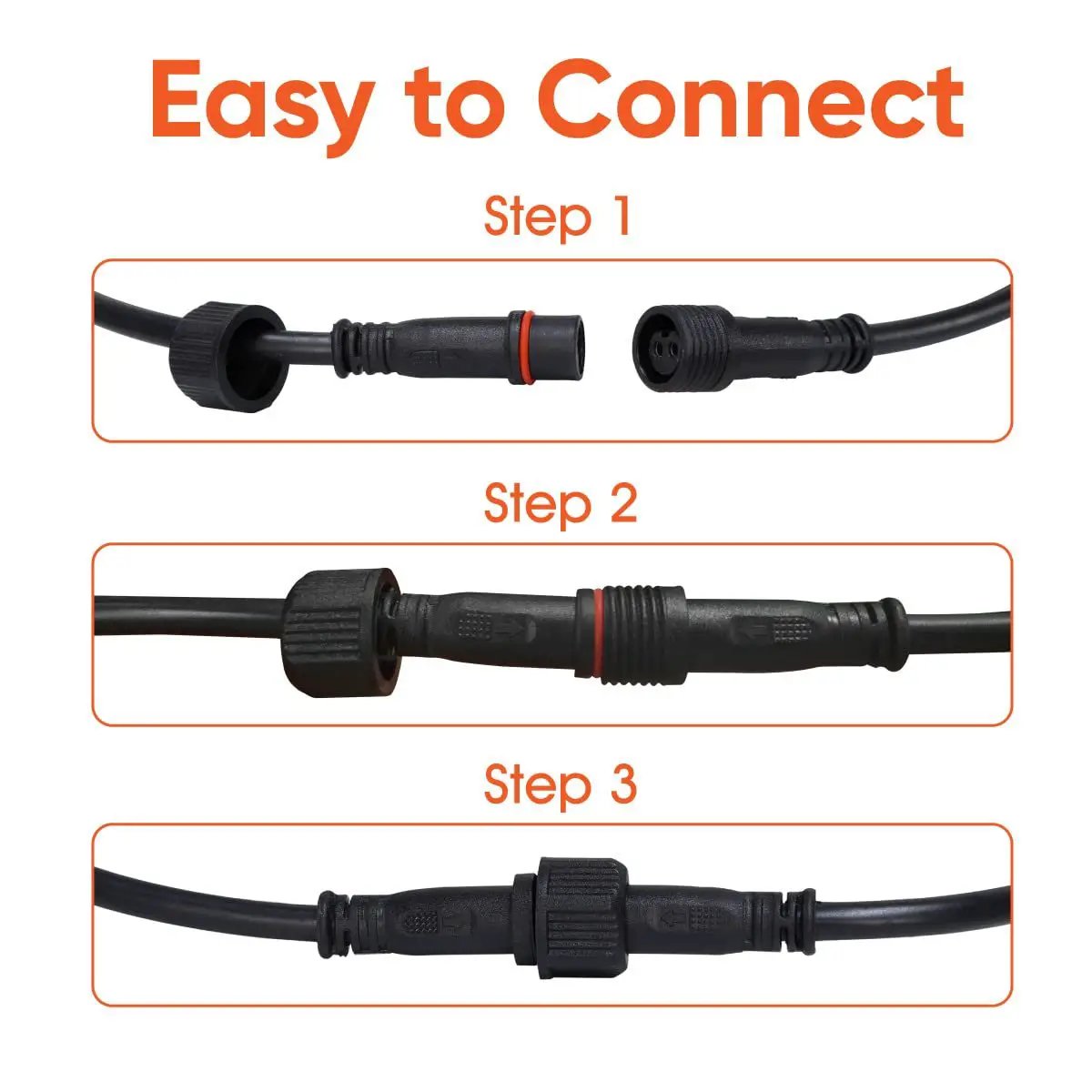 Solar Extension Cable 5m16.4 Feet Extender Wires Cords Two Core with Plug Waterproof IP65 for Solar Flood Lights Solar Street Lights by Outdoor Solar Outlet