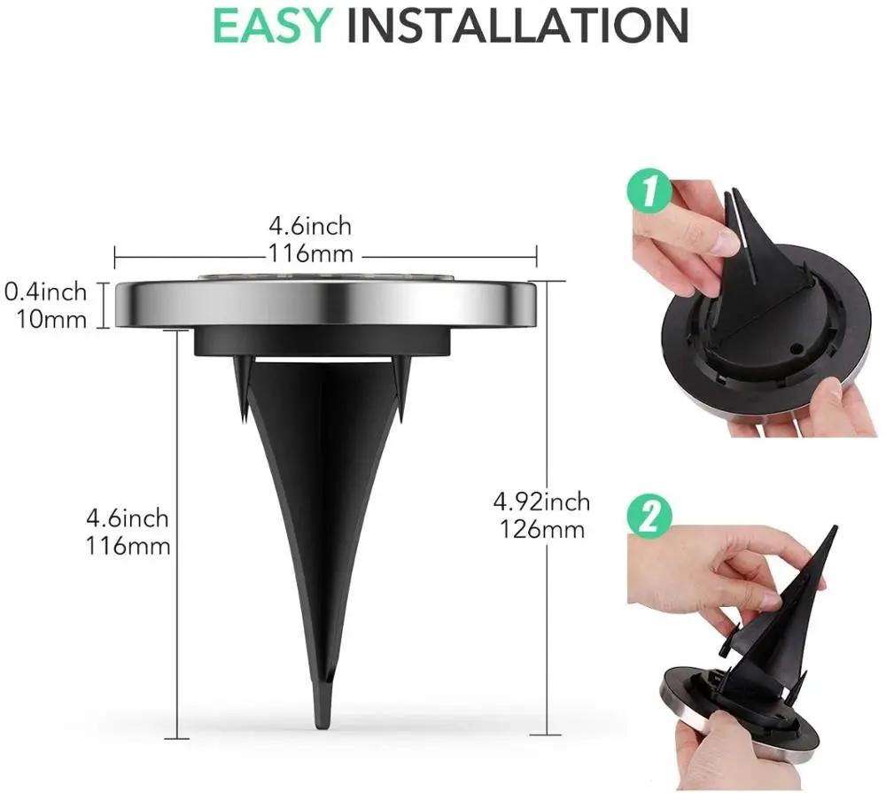 LumenX Solar Garden Disk Lights 16LED Solar Ground Lights Underground Lights,4 Pack-20 Lumen by Outdoor Solar Outlet