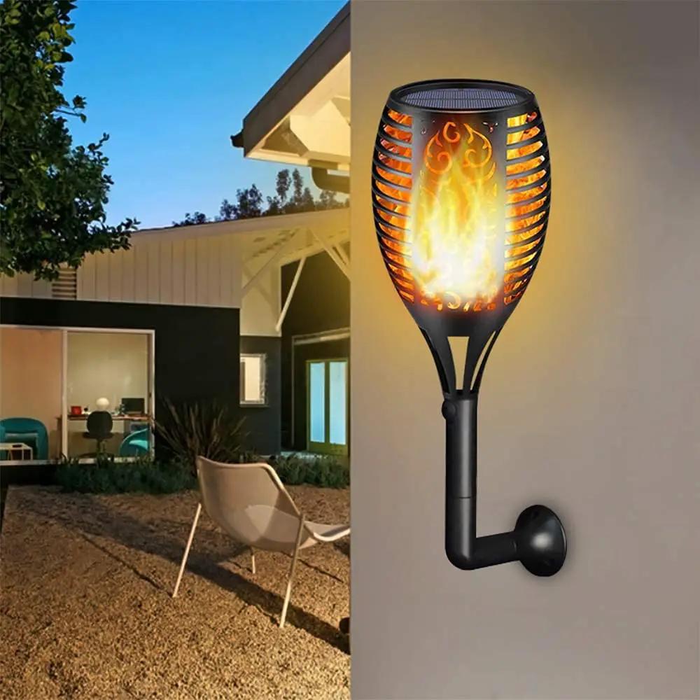 Solar LED Flame Lamp Lawn Flame Flickering Torch Light Outdoor Fire 96 LED Lights 4 Pack by Outdoor Solar Outlet