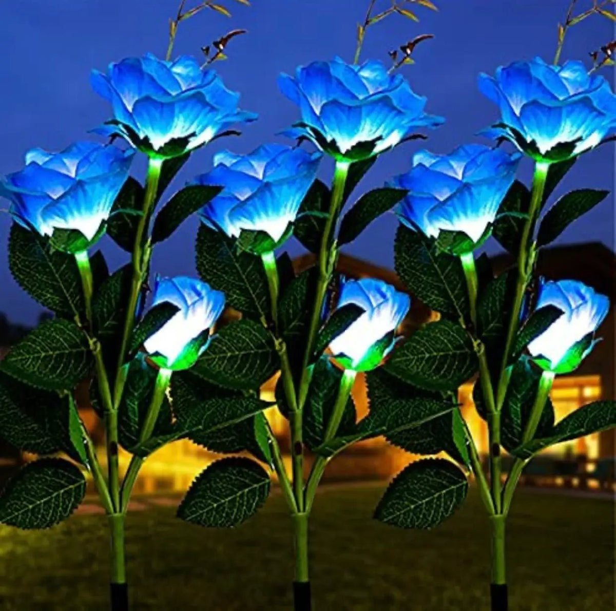 Solar LED Rose Flower Light (2 Pack) by Outdoor Solar Outlet