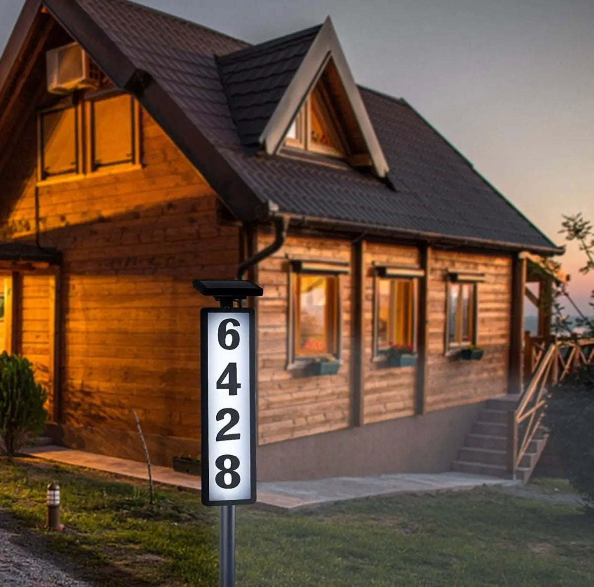 Solar Lighted House Address Numbers Sign,25 Lumen Five Digit by Outdoor Solar Outlet