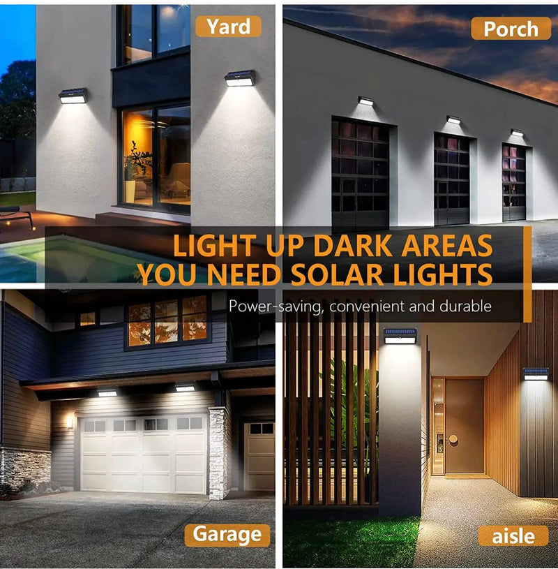 Solar Outdoor Lights 100 LED Motion Sensor Solar Security Lights 4-Pack by Outdoor Solar Outlet