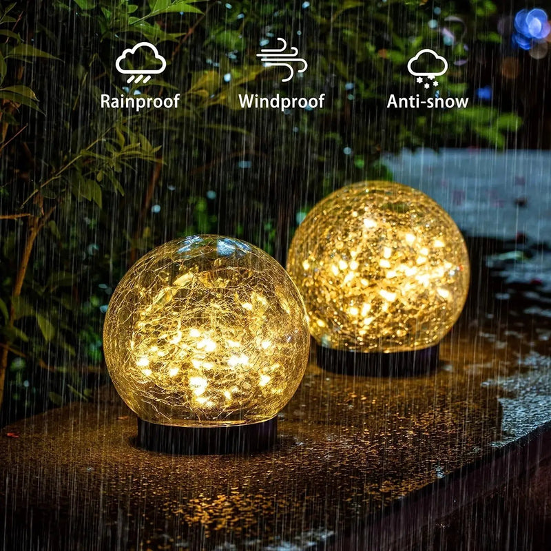 Solar Powered Garden Lights Set of 4 Outdoor Landscape Decor by House Of Avana